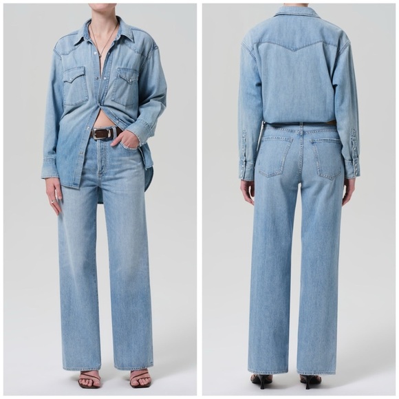 CITIZENS OF HUMANITY Annina High Rise Wide Leg Jean Size 28​​